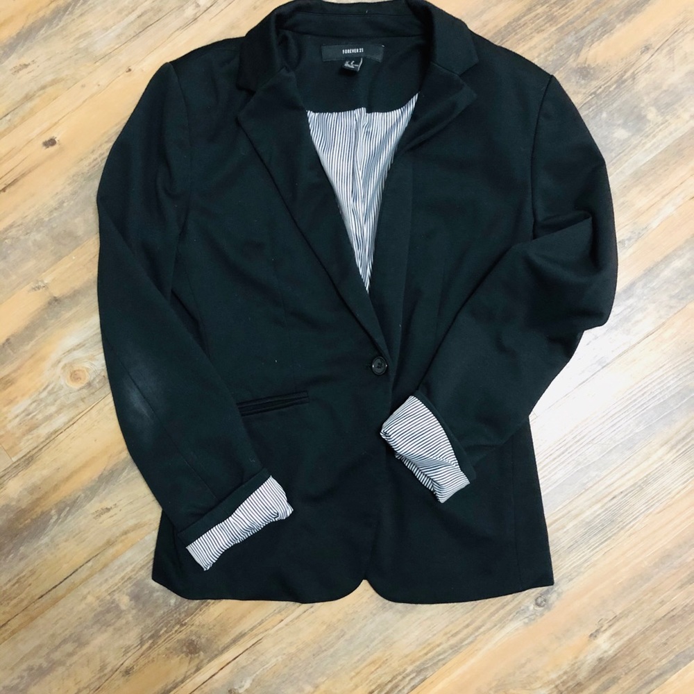 Women’s Forever 21 Dress Blazer, Black, Medium